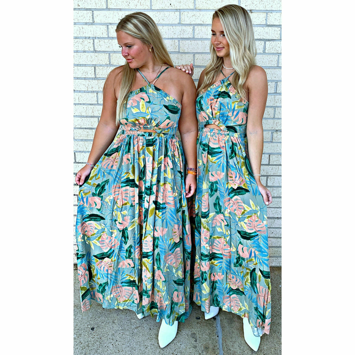 Spring Ayla Sage Floral Maxi Dress