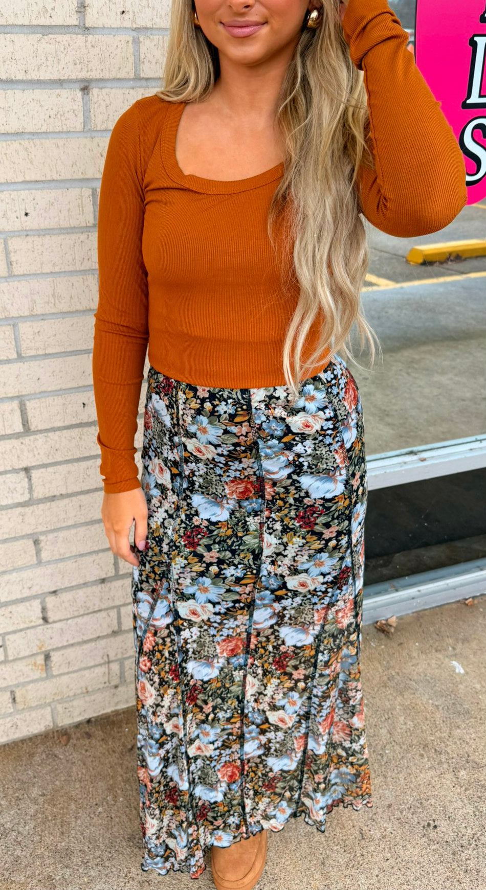 Floral Maxi Skirt lined
