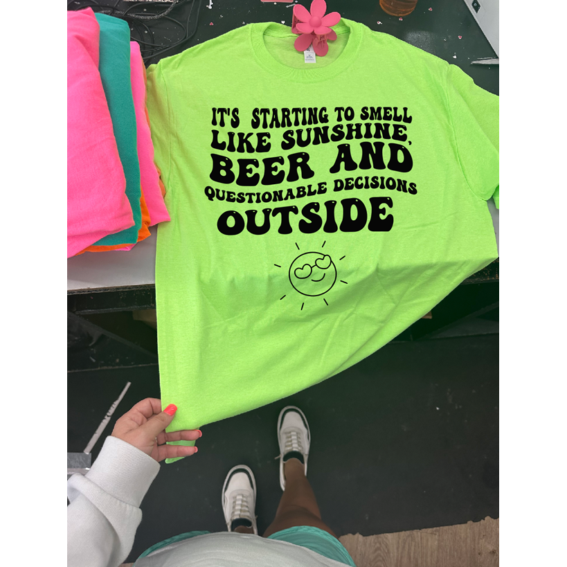 Beer and Questionable  outside Tee or sweatshirt