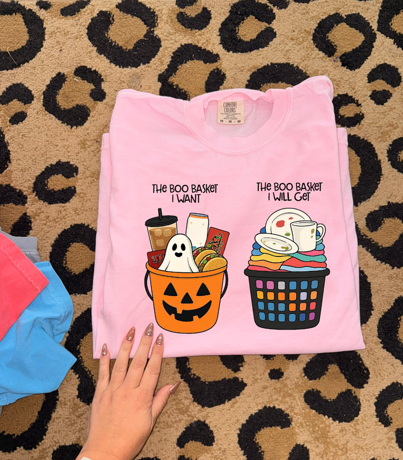 the boo basket i want tee or sweatshirt