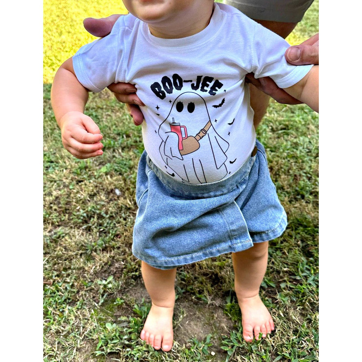 Bou-Jee Halloween Ghost Baby and kid onesie or tee