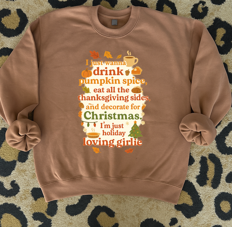 Holiday Girlie tee or sweatshirt