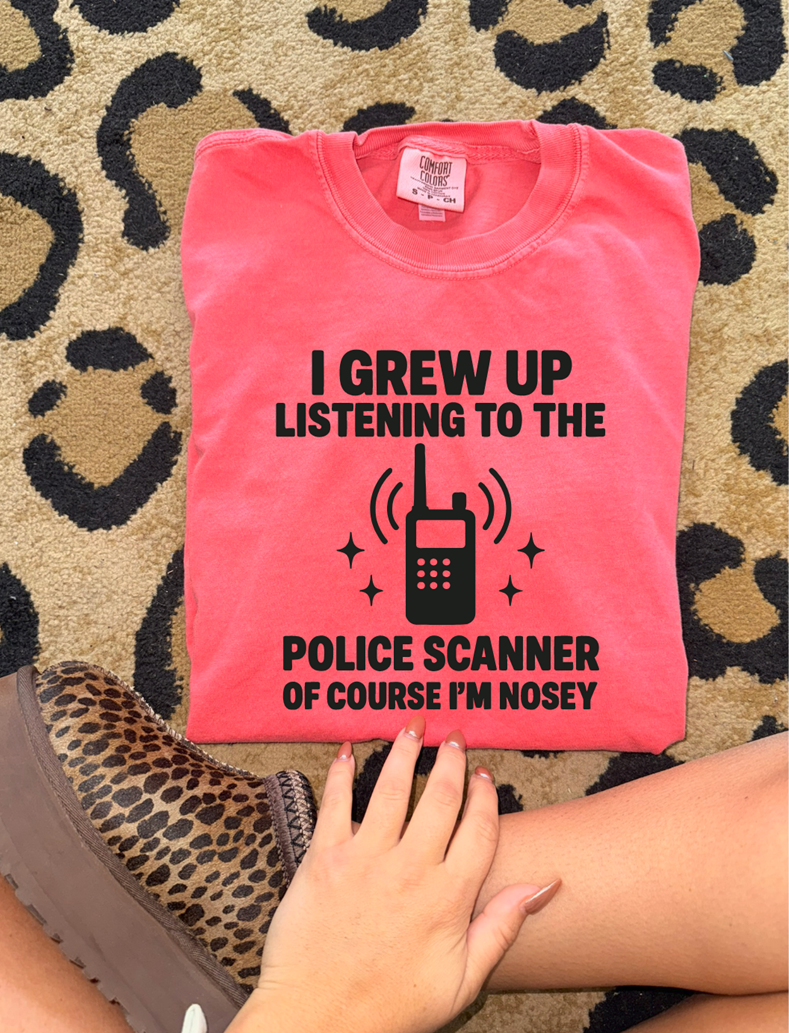 nosey scanner tee or sweatshirt