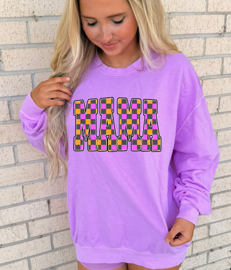 Halloween check Mama tee or sweatshirt