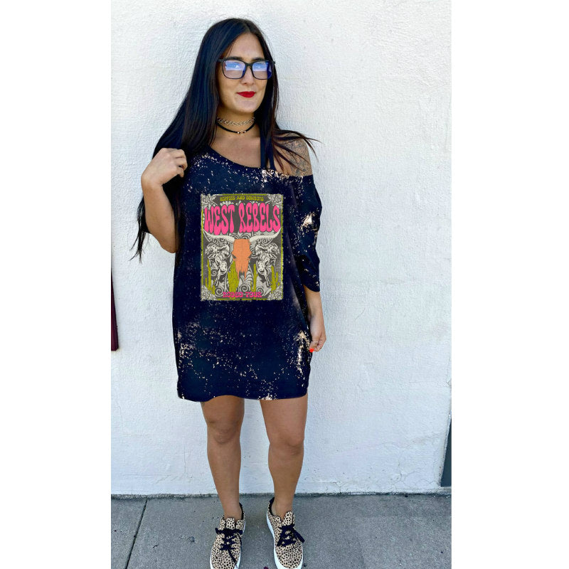 desert rebels Black T-shirt Dress