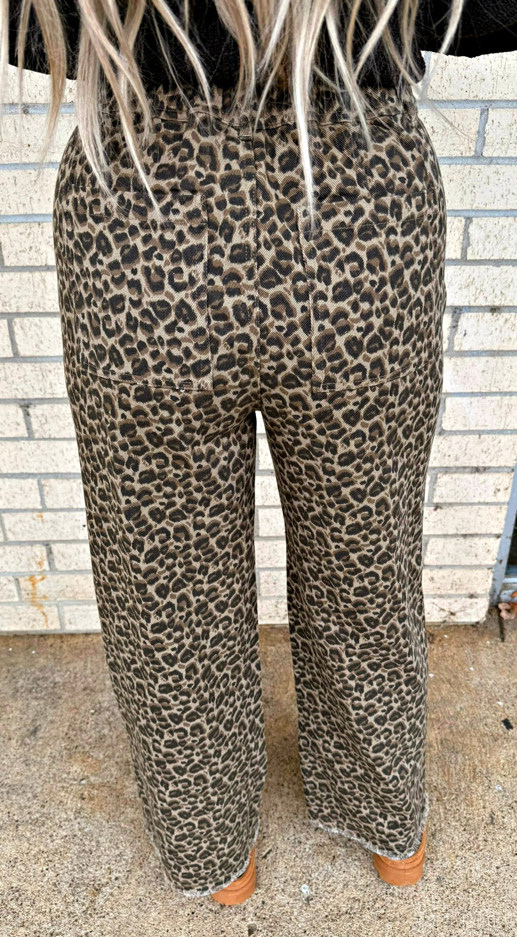 Leopard Denim Pants