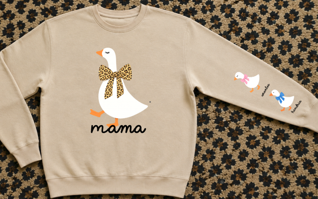 Mama, Auntie, Gigi or CUSTOM GOOSE with names  tank, tee or sweatshirt