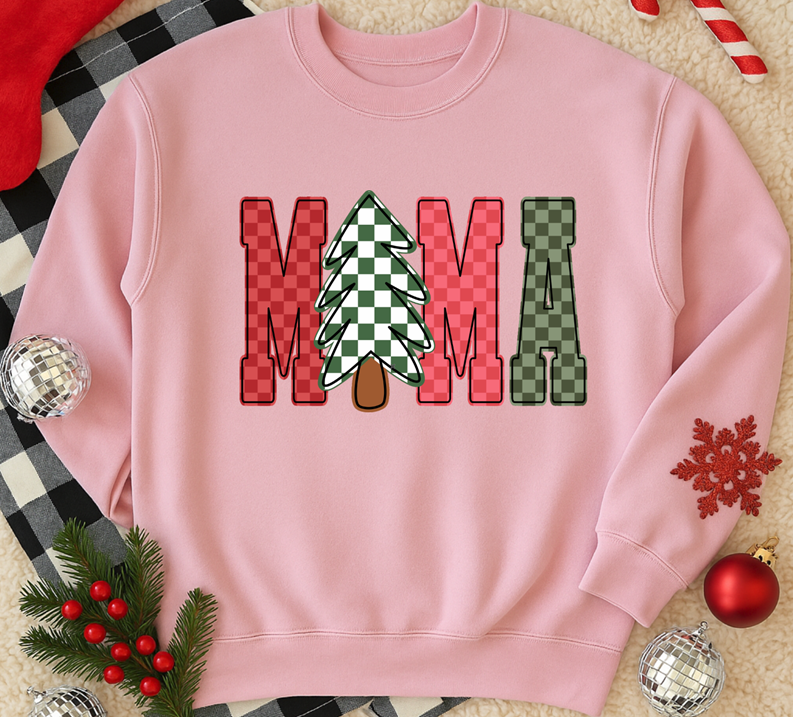 Mama Christmas Tree tee or sweatshirt