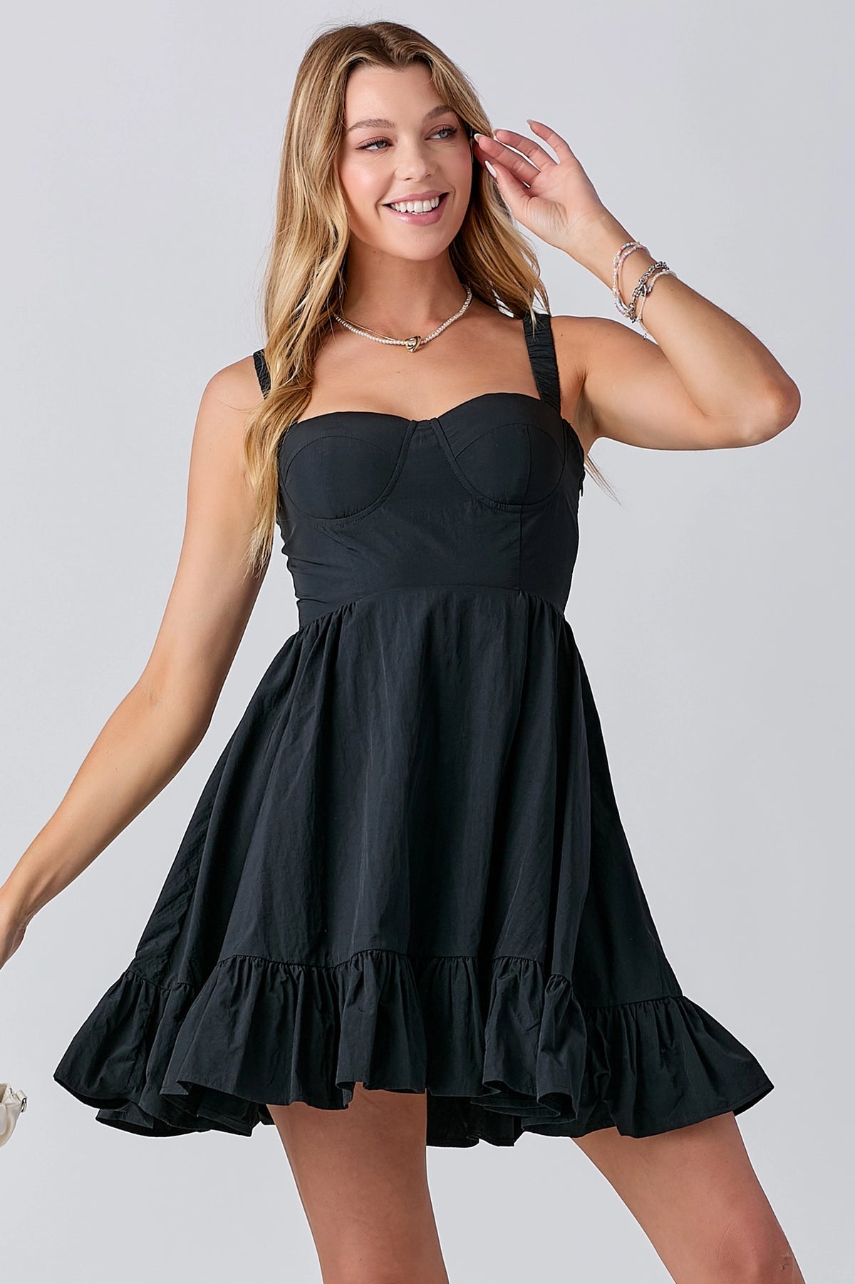Tiered Black Dress