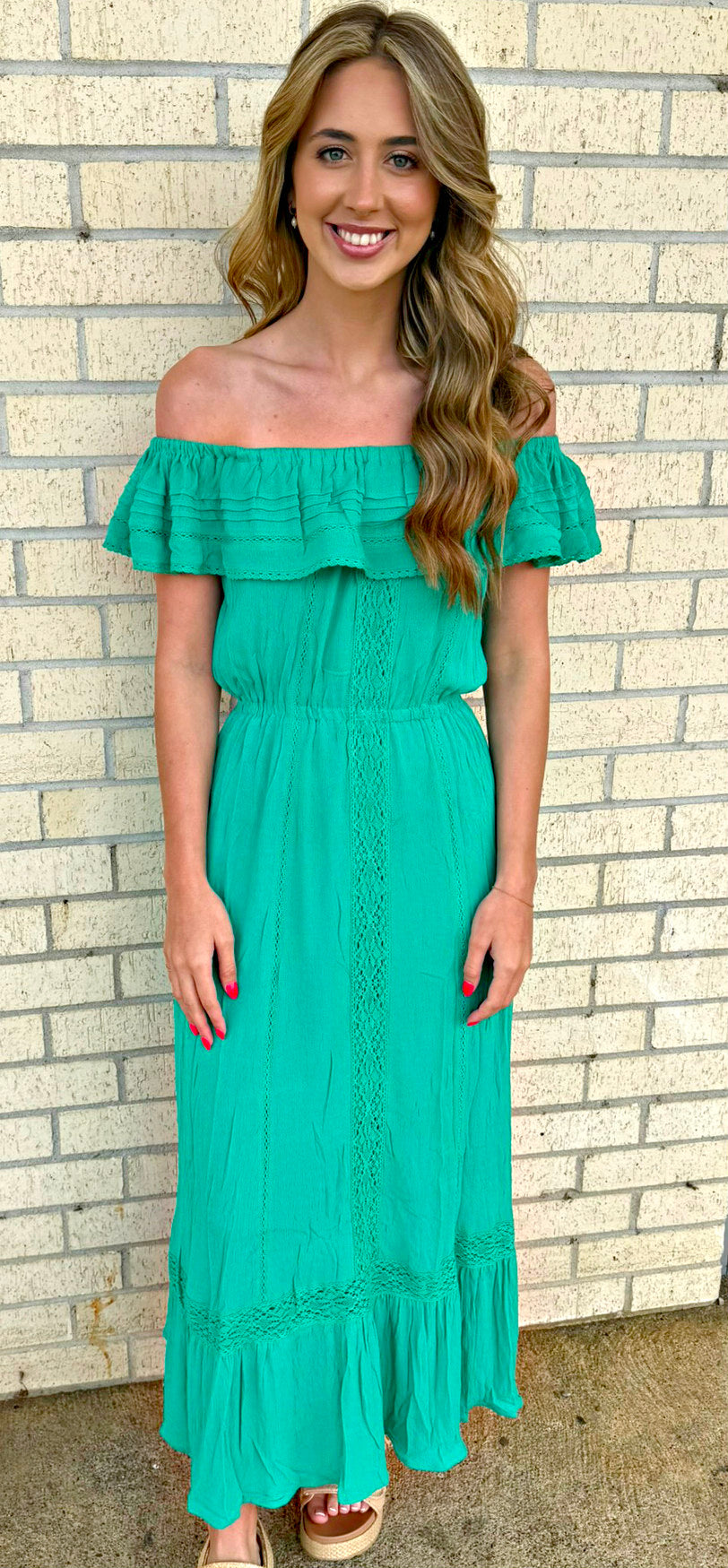 Sea Green Fiesta Maxi Dress