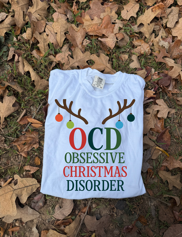 OCD Christmas tee or sweatshirt