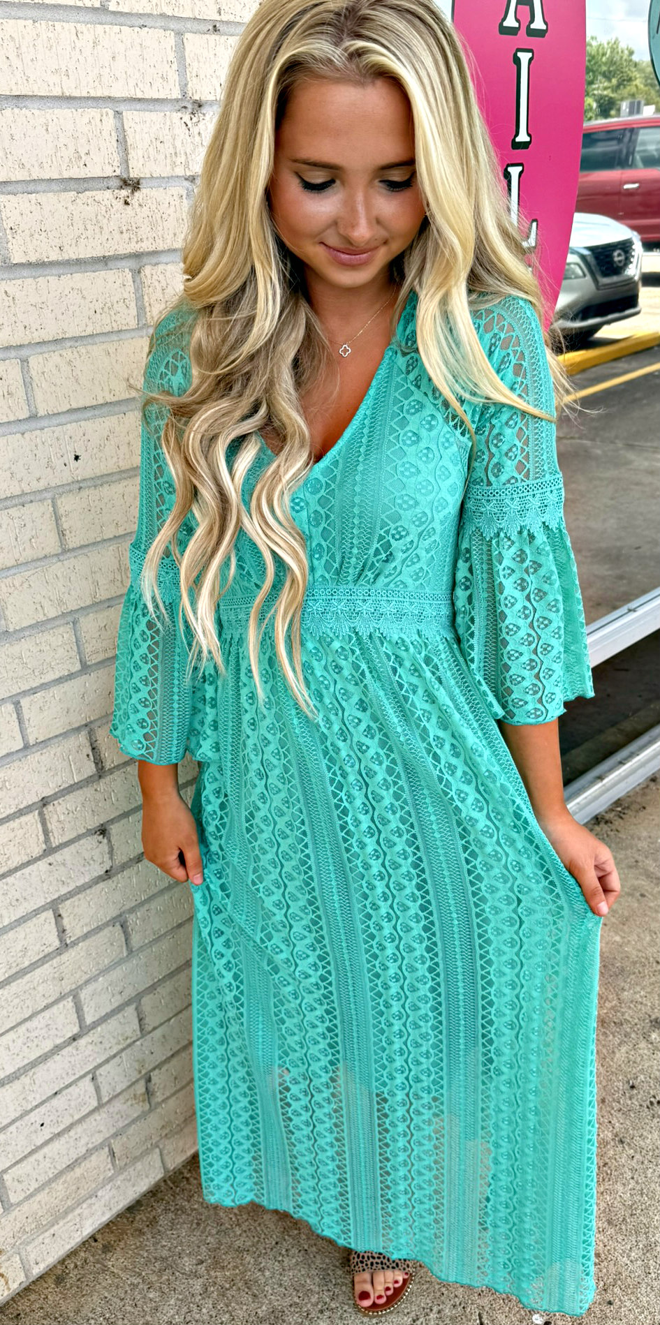 Fall into Teal Maxi Dress