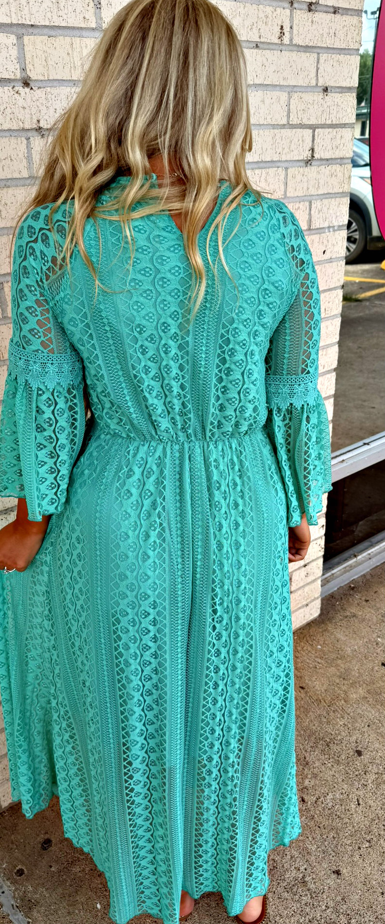 Fall into Teal Maxi Dress