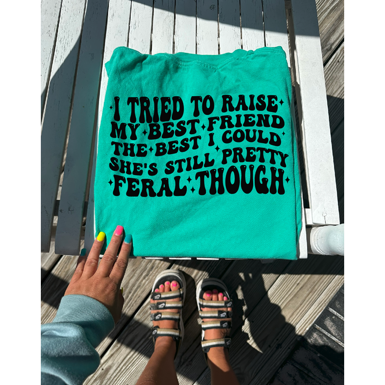 I tried to raise best friend feral tee or sweatshirt