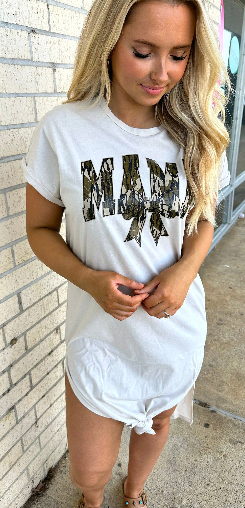 Mama Camo Maxi Shirt Dress