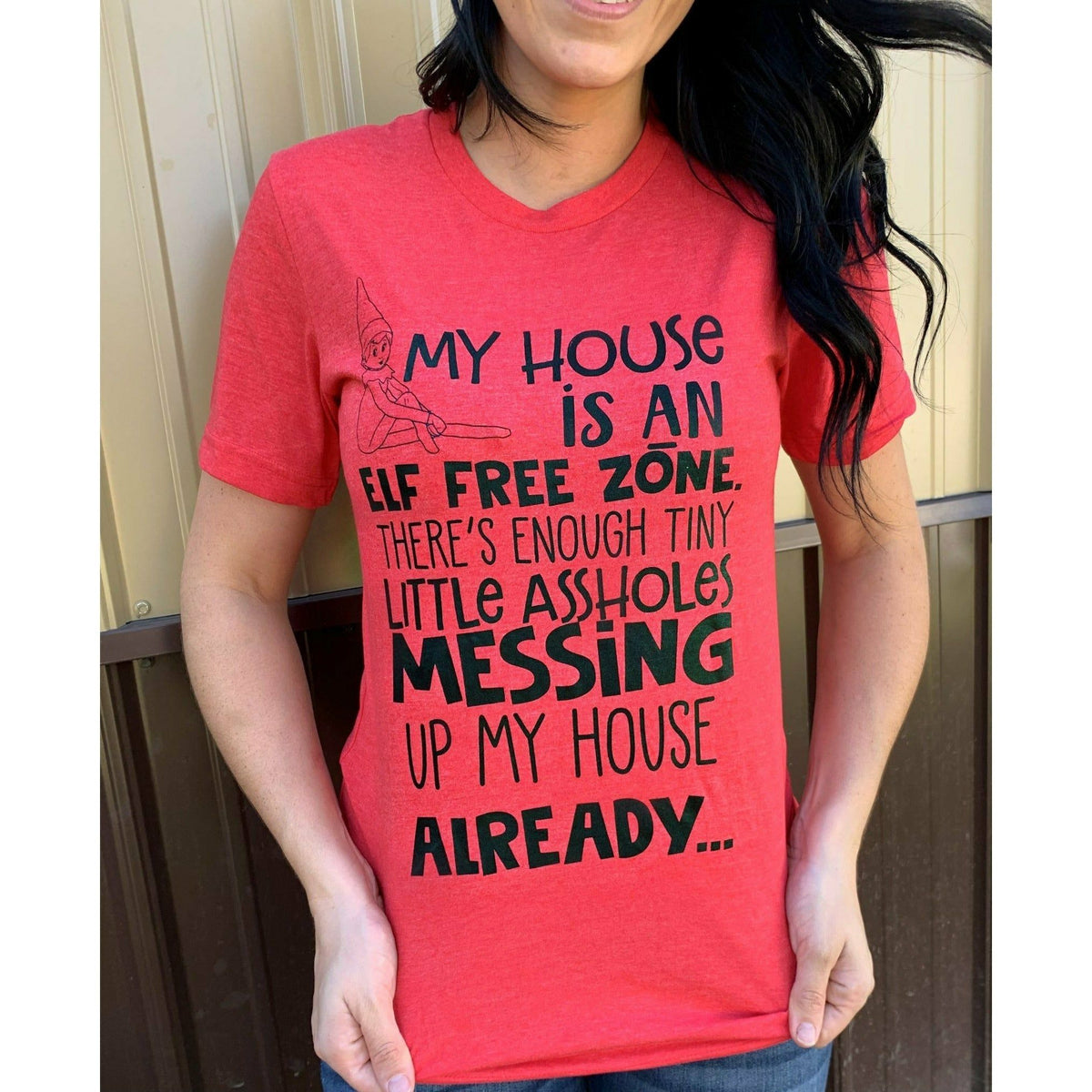 Christmas Elf Free zone Tee or sweatshirt