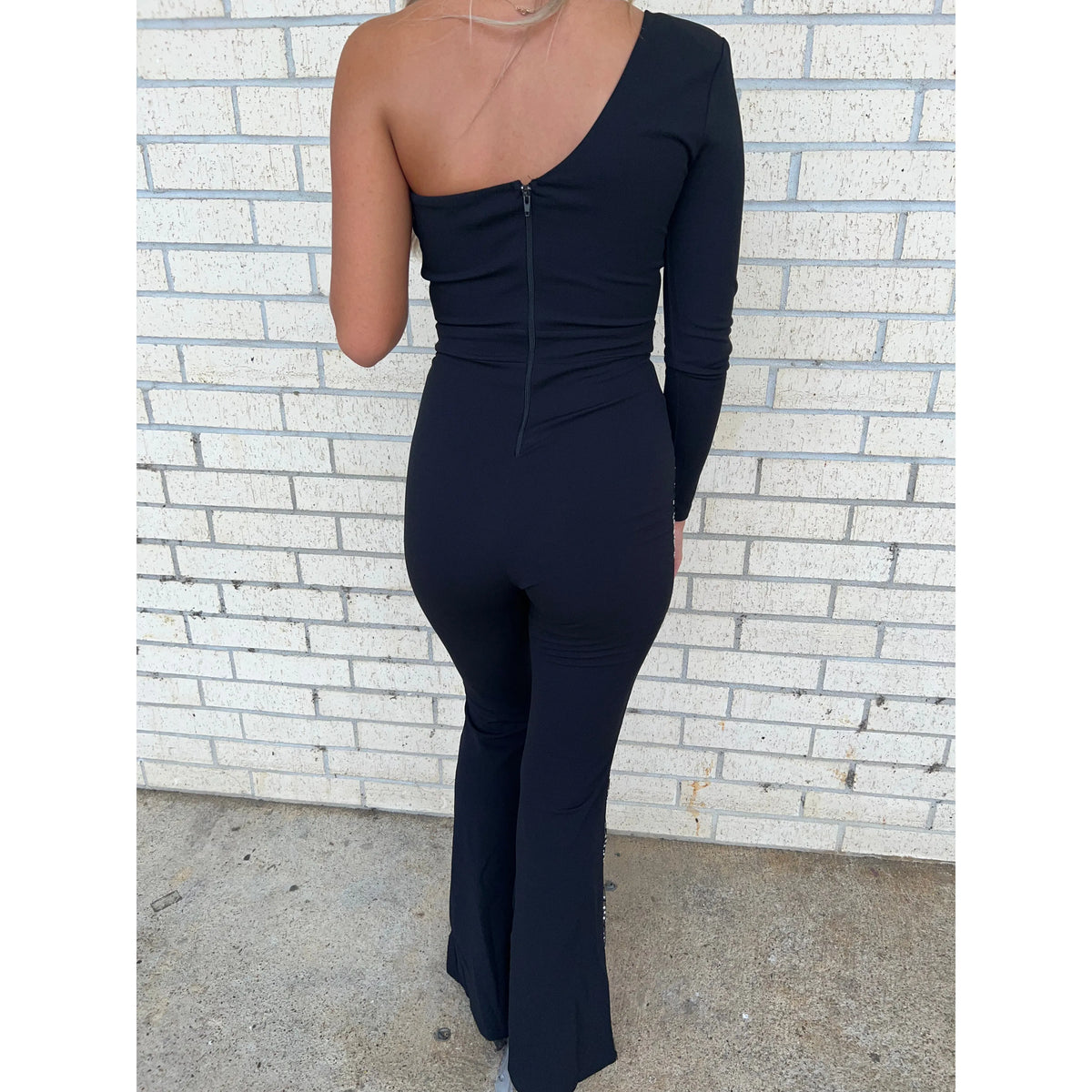 Rae Black studded jumpsuit