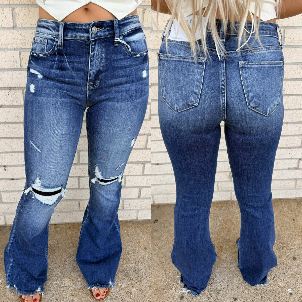Valley Mid rise stretch boot cut jean