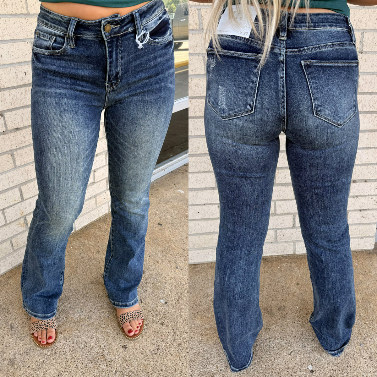 LYSSA Mid Rise Classic Bootcut Rise Jeans