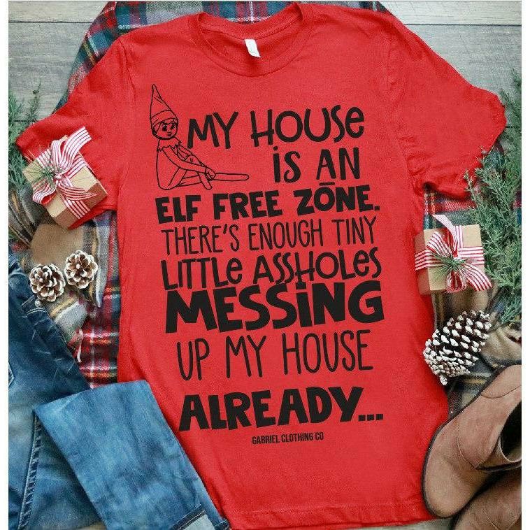 Elf Free Zone Tee - Gabriel Clothing Company
