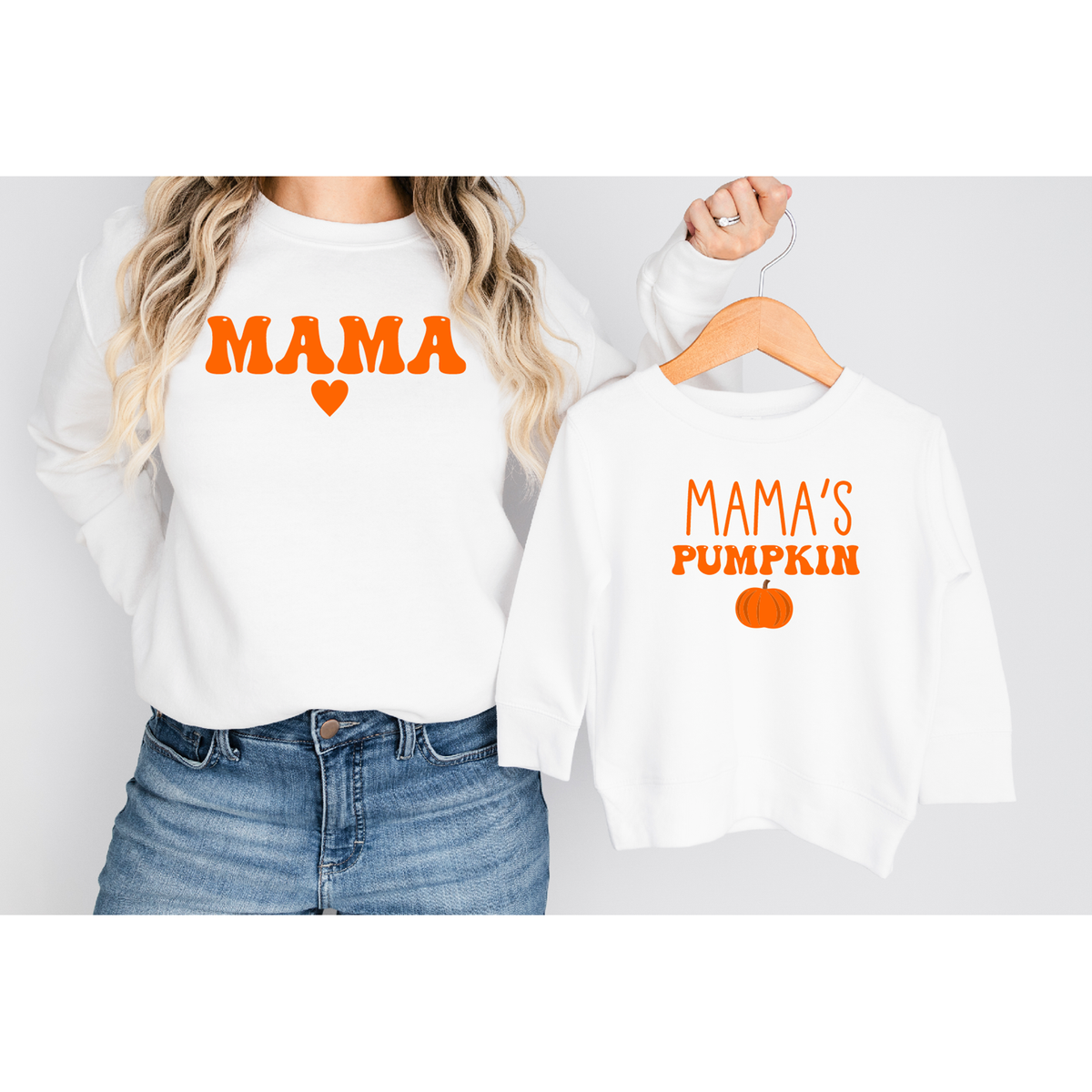 Auntie,Mama or Auntie&#39;s Pumpkin sweatshirt (adult infant, toddler, kids) black or white