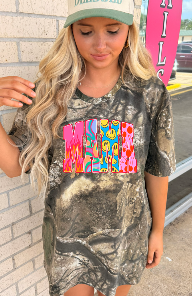 Mama groovy Camo Tee