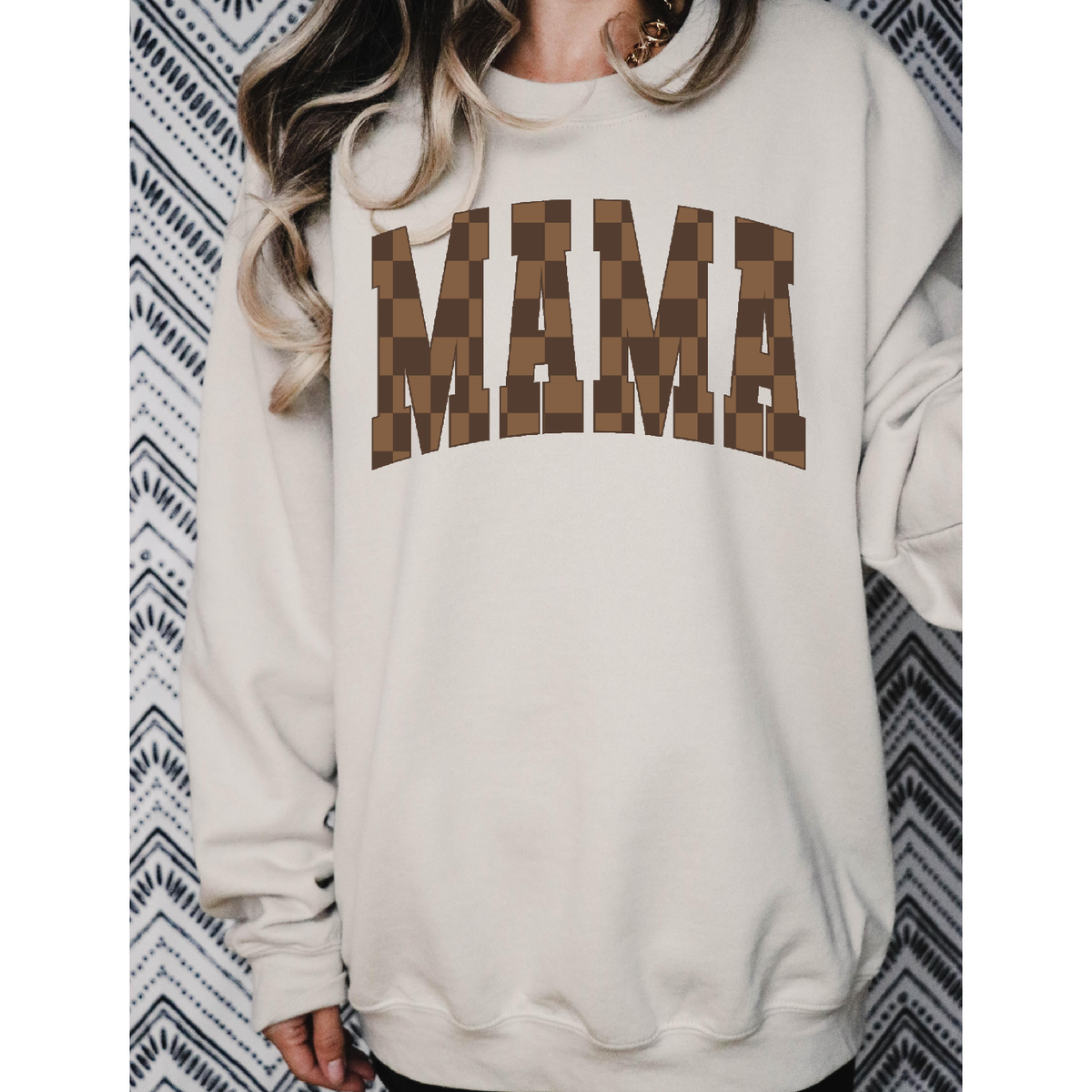 Mama Checkered tee or sweatshirt