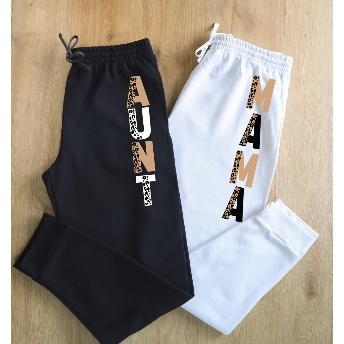 Leopard Aunt/mom/CUSTOM Joggers