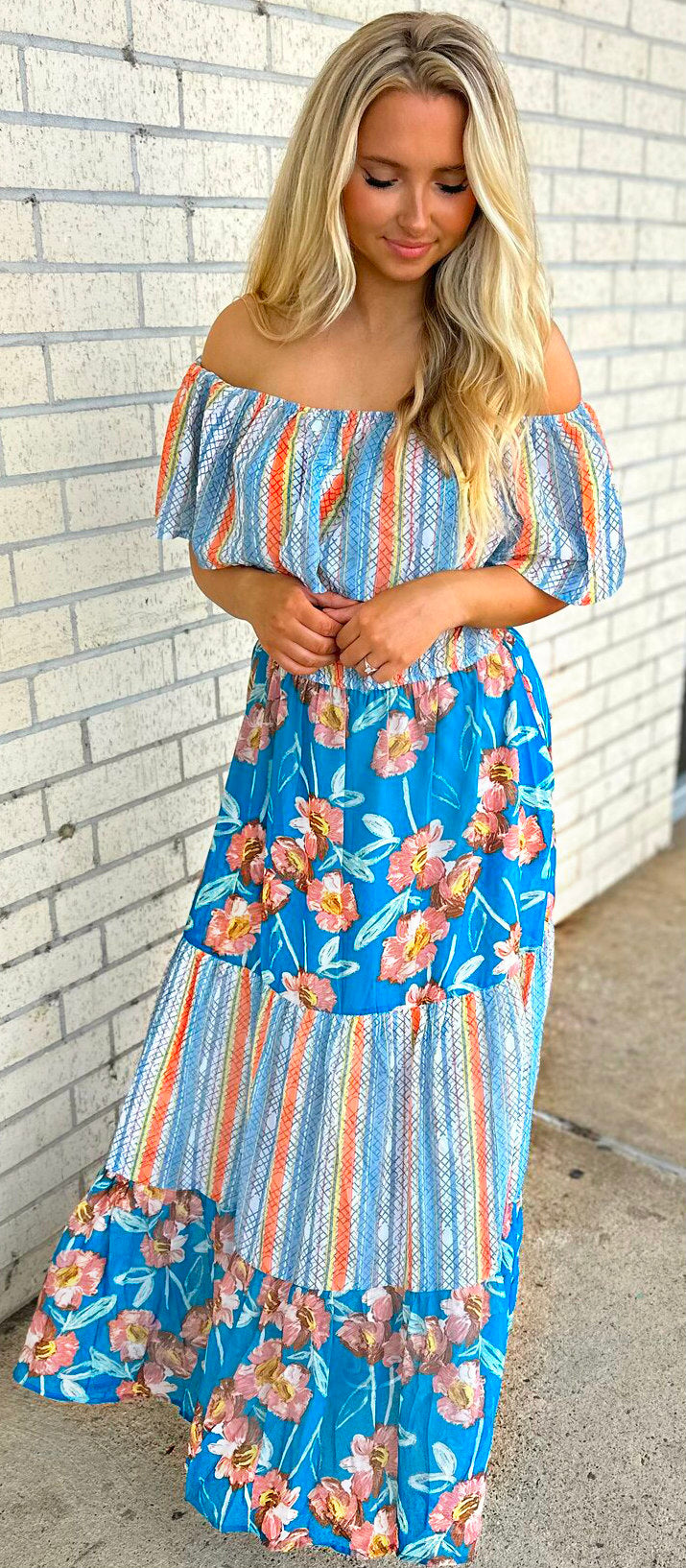 Boho Spring  Vibes Maxi Dress