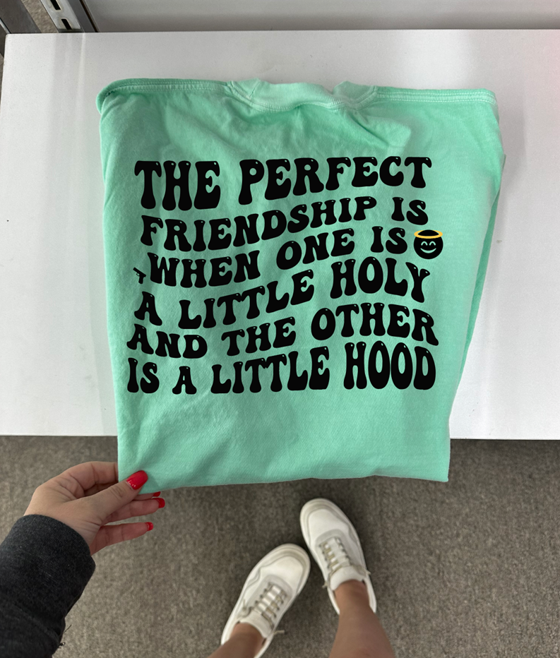 holy and hood friend tee or sweatshirt