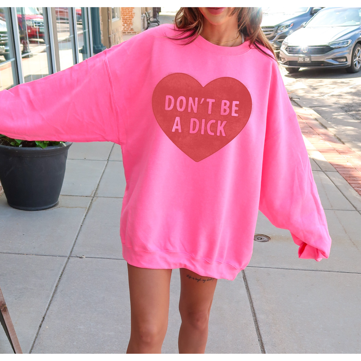 dont be a dick heart tee or sweatshirt