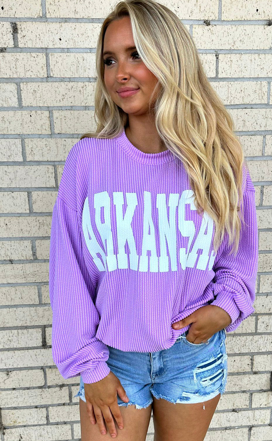 Lilac Arkansas Corded Sweater