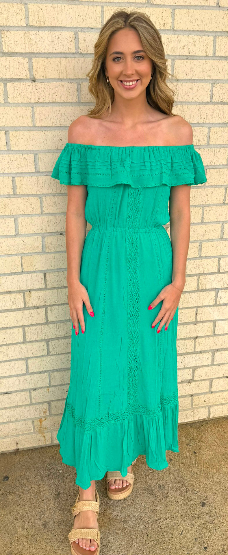 Sea Green Fiesta Maxi Dress