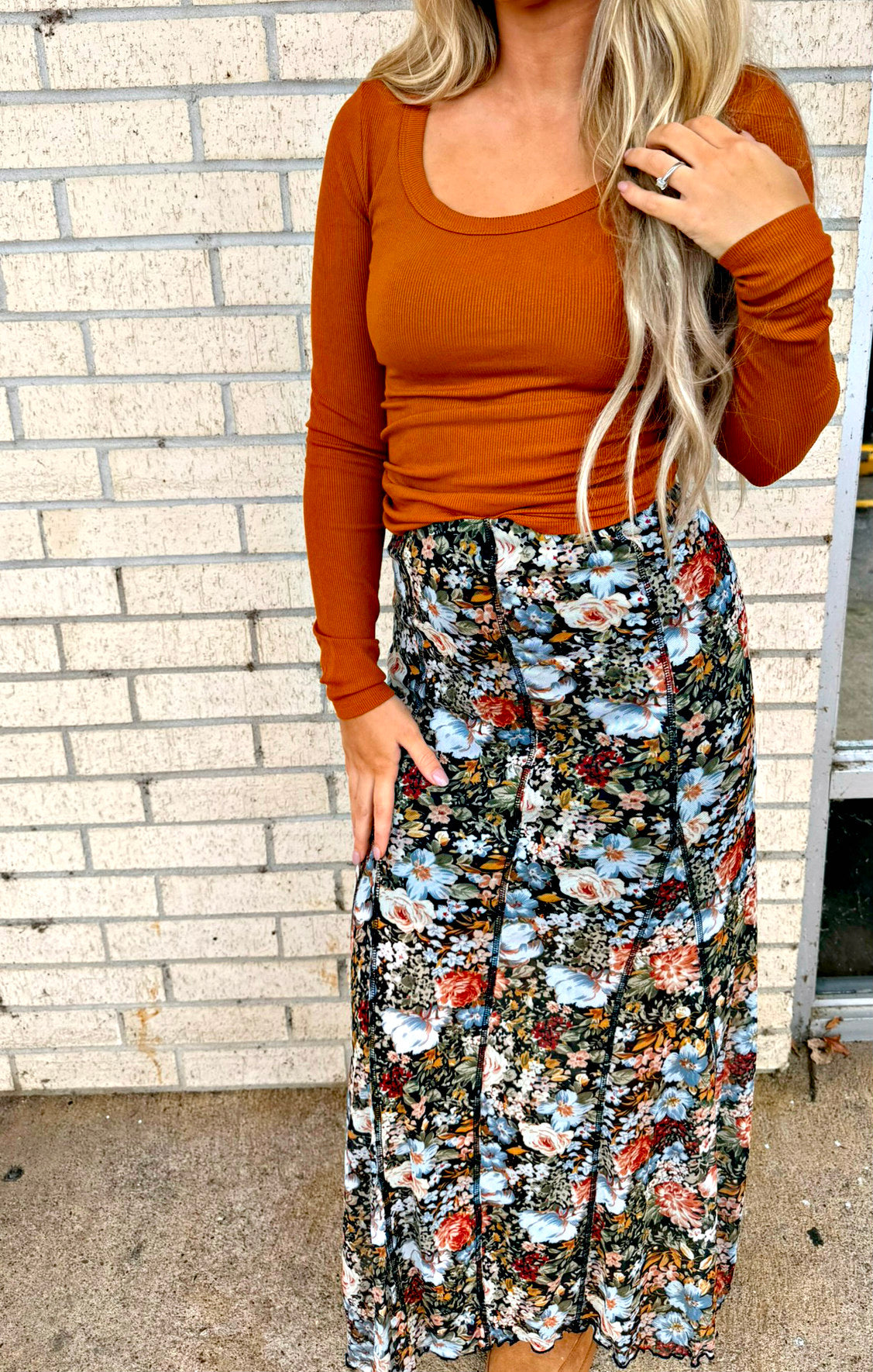 Floral Maxi Skirt lined