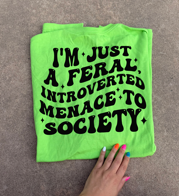 introverted menace to society tee or sweatshirt