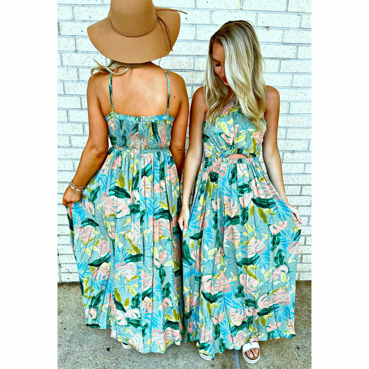 Spring Ayla Sage Floral Maxi Dress