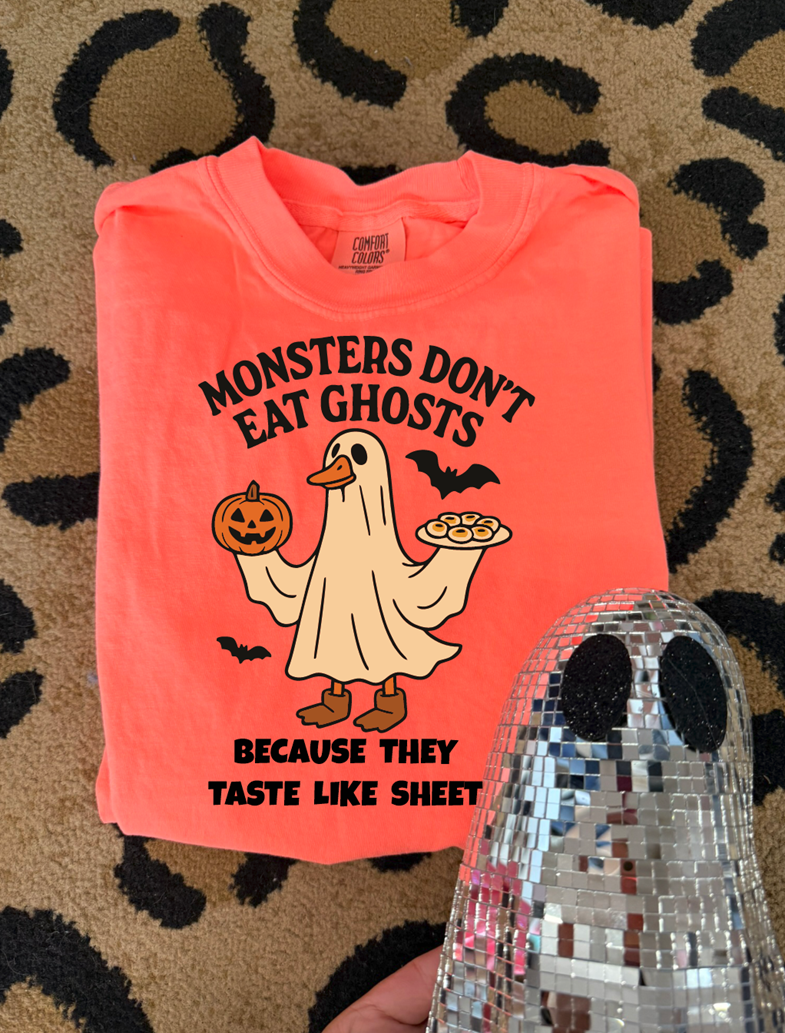 Monsters don&#39;t eat ghosts tee or sweatshirt