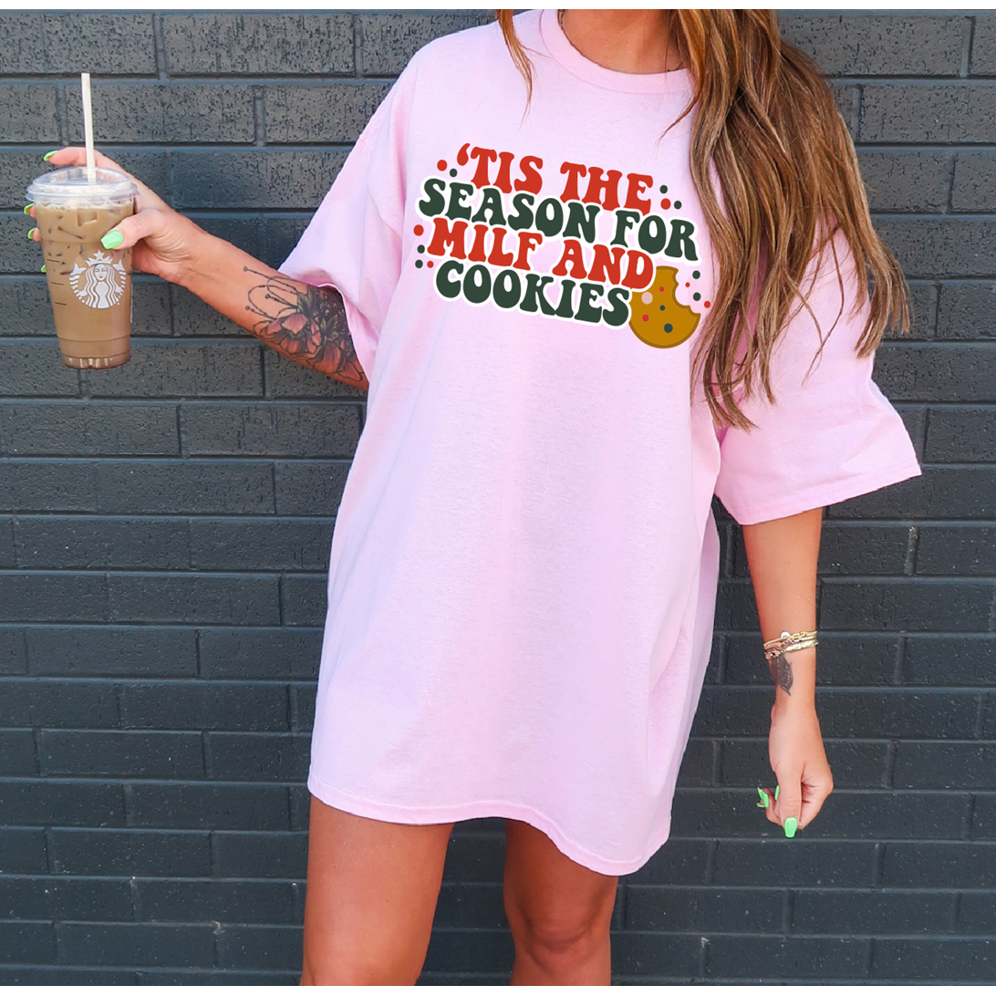 Milf and Cookies tee or Sweatshirt Christmas