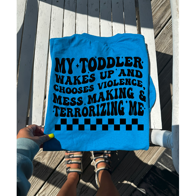 Toddler Terrorize Mom Tee or sweatshirt