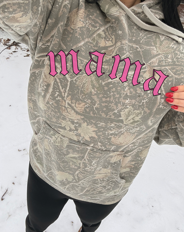 Camo MAMA Thick Hoodie