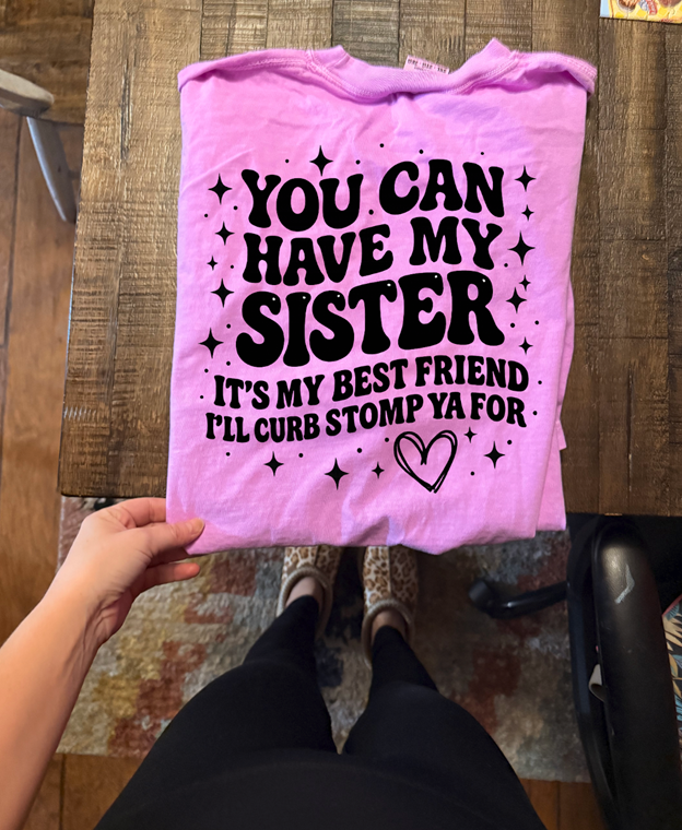 You can have my sister it's my best friend curb tee or sweatshirt