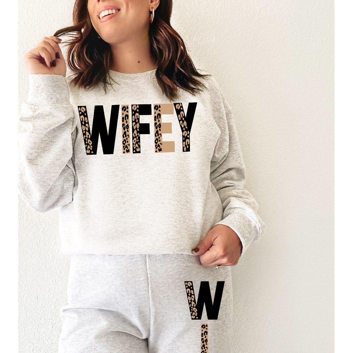 Leopard Wife or CUSTOM Jogger Set ( with hoodie or sweatshirt)