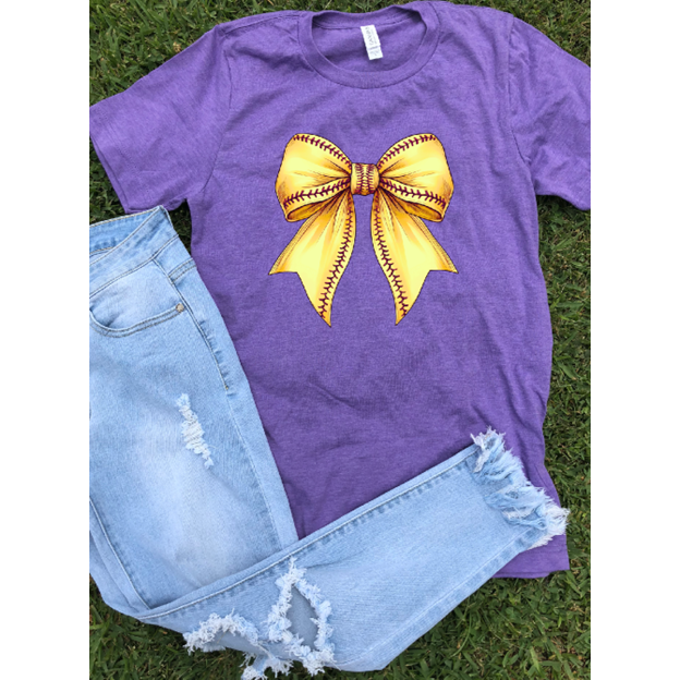 Softball Bow tee or sweatshirt