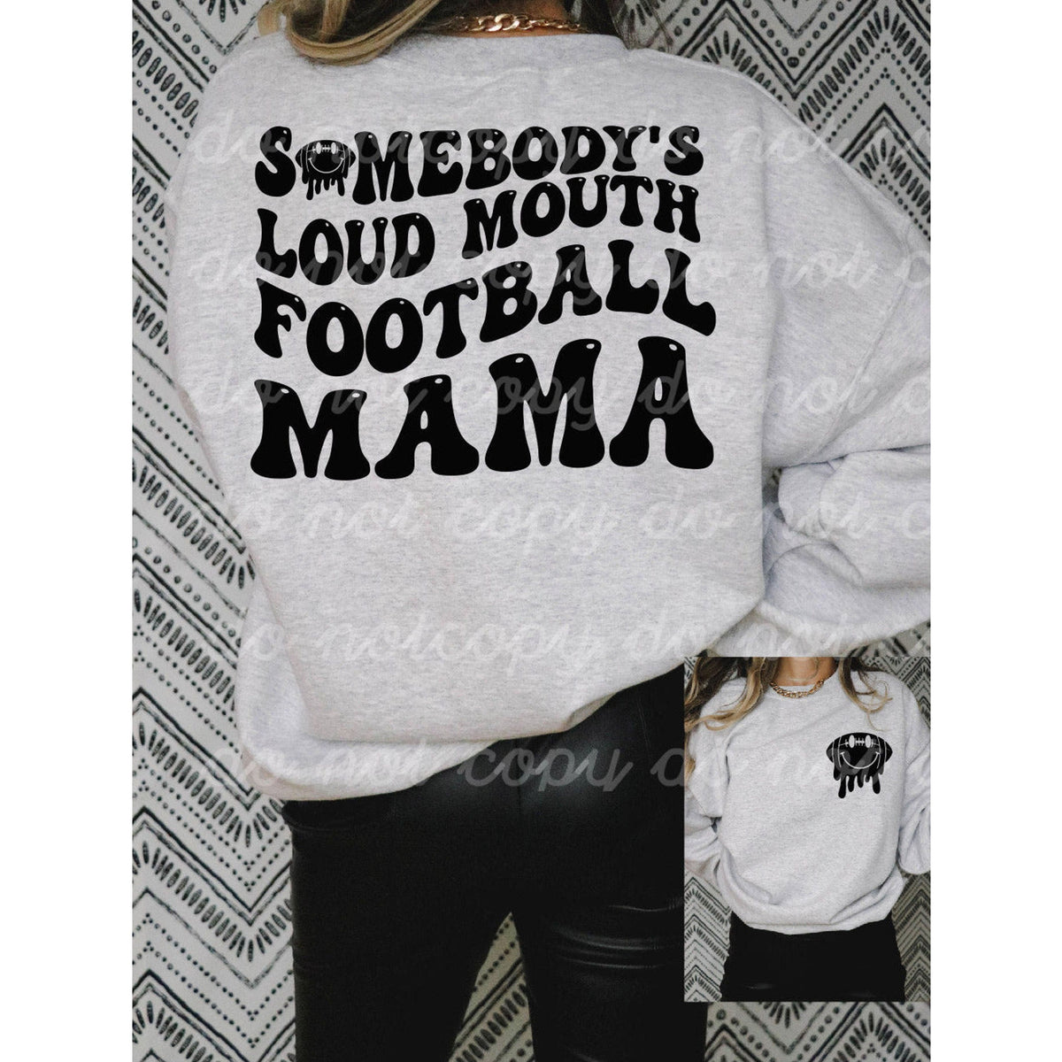 Somebody&#39;s Loud Mouth Football Mama Tee or Sweatshirt