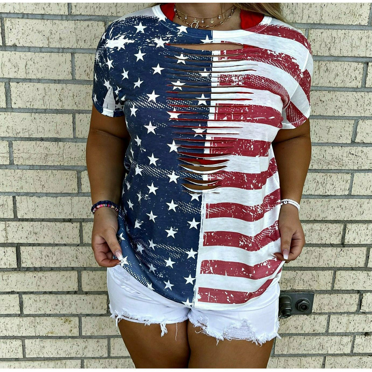 USA Flag laser cut Top