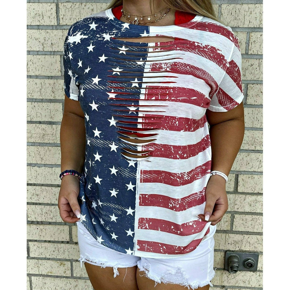 USA Flag laser cut Top