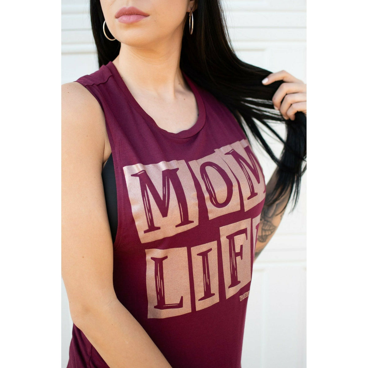 Rose gold Mom life Muscle tank (more colors)