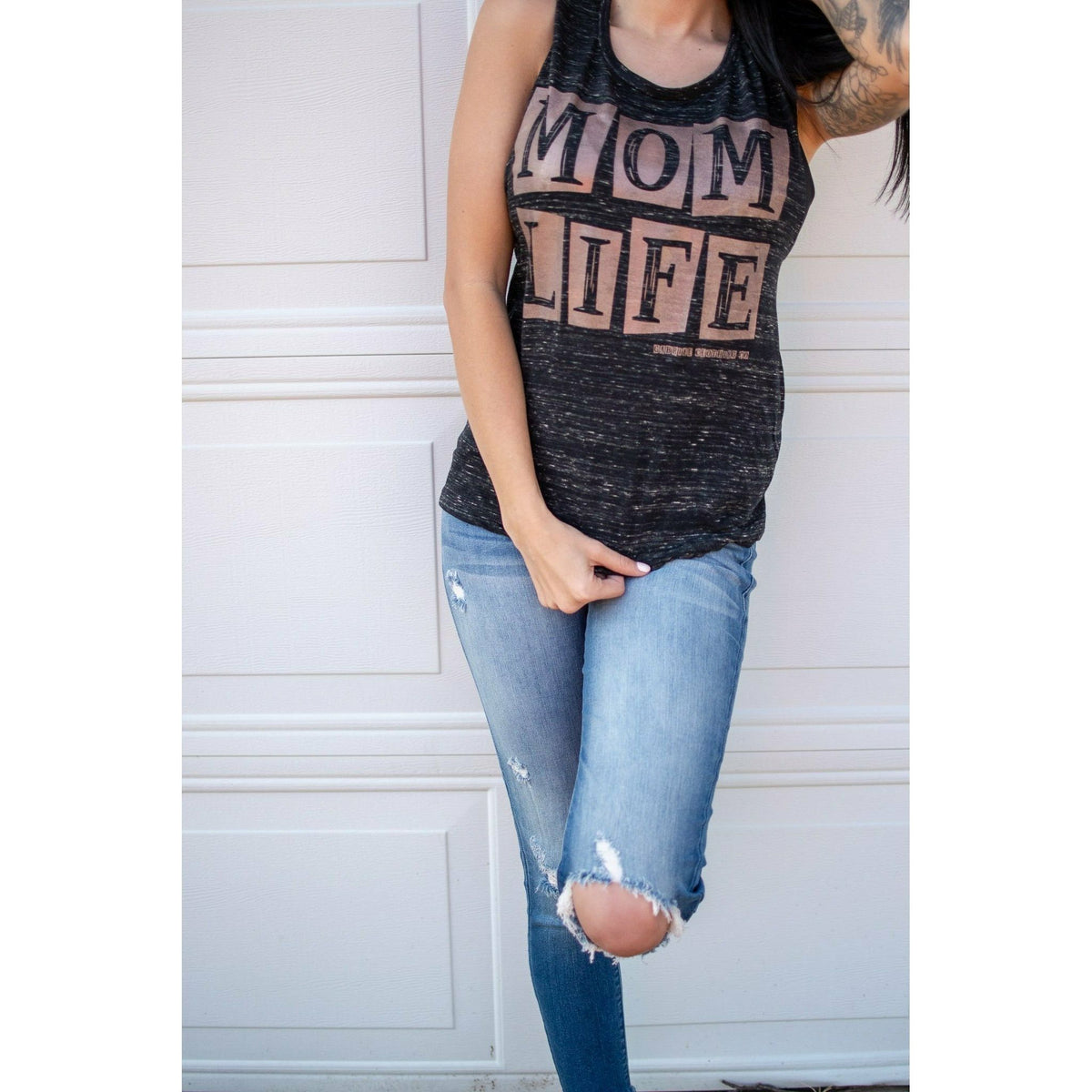 Rose gold Mom life Muscle tank (more colors)