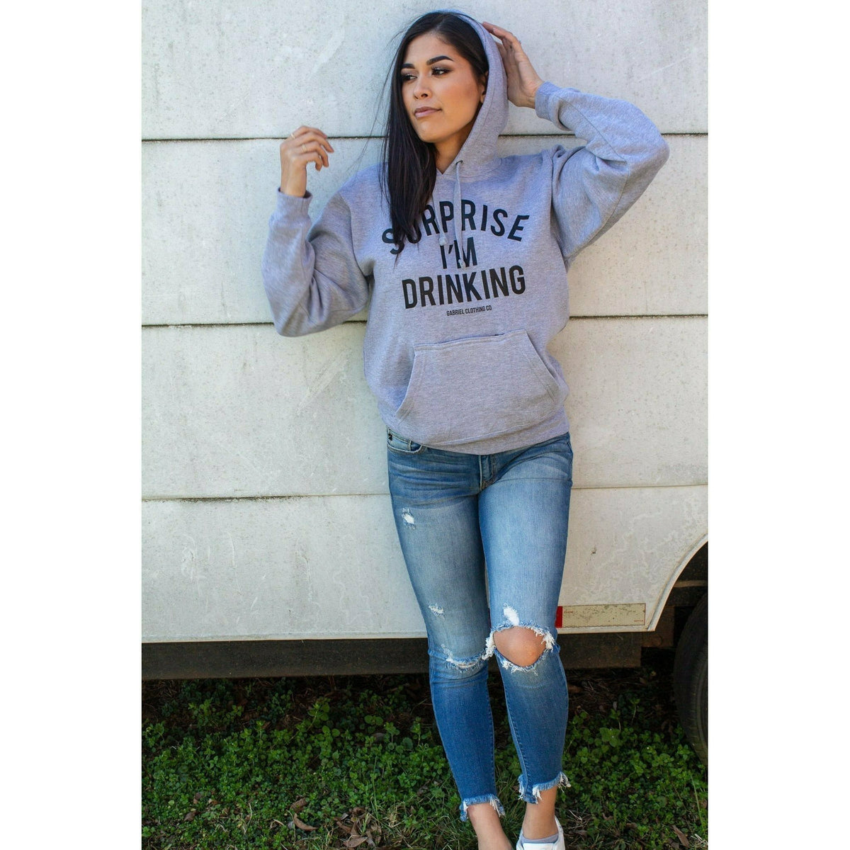 Surprise I&#39;m Drinking ( with built in koozie &amp; bottle opener)  Hoodie