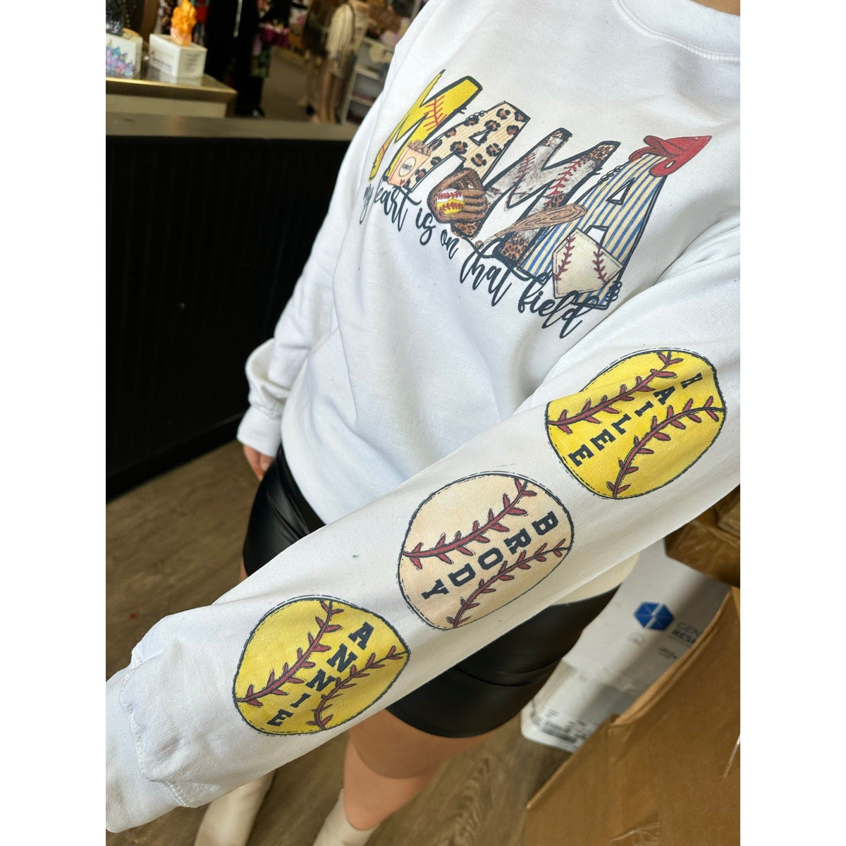 Mom of Both Baseball and Softball tee or sweatshirt